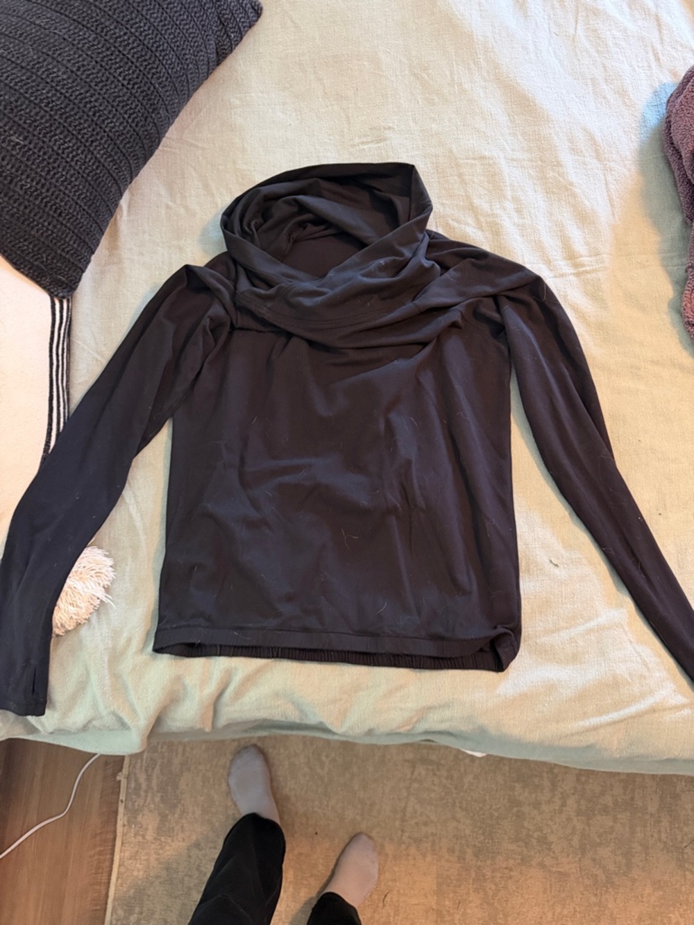 lululemon athletica Black Cowl Neck Sweater